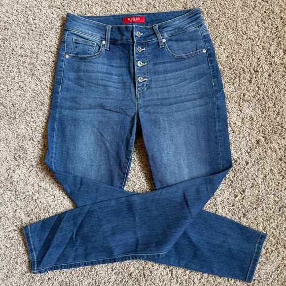 Guess Denim - Guess high-waist button-fly skinny jeans